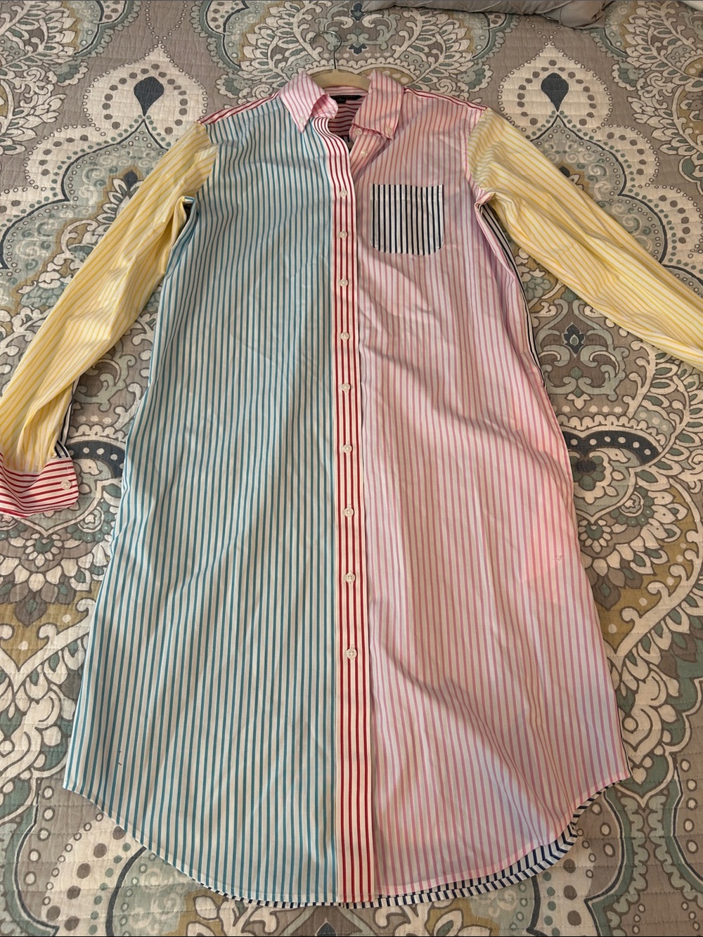 Brooks Brothers Pink and White Striped Dress Shirt dress